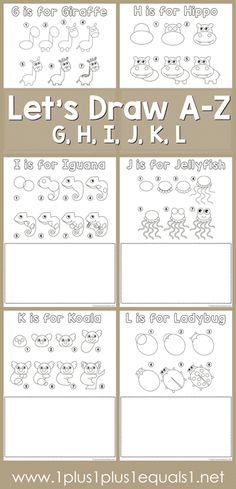 the printable worksheet for children to learn how to draw letters and numbers