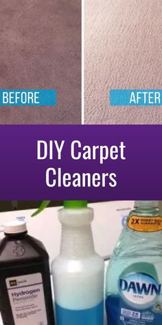 the before and after pictures of carpet cleaners with different types of cleaning products on them