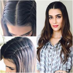 Braids Indian Wedding, Kriti Sanon Hairstyles, Braided Bun Hairstyles, American Hairstyles