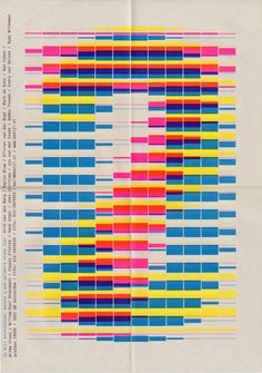 an old book with colorful lines on the pages and numbers in different colors that appear to be multicolored