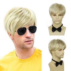 Category:Synthetic Wig; Gender:Men's; Wig Type:Natural Wigs; Occasion:Daily Wear,Party / Evening,Vacation,Daily,Christmas Gifts; Age Group:Adults; Color Shade:Blonde,Brown,Gray; Hair Material:Synthetic Hair; Cap Construction:Machine Made; Texture:Straight; Length:Short; Features:Soft,Party,Easy to Carry,Fashion,Comfortable; Heat Resistant:Yes; Listing Date:11/30/2022; Cap Circumference:; Front to Back:; Nape of Neck:; Side to Side Across Forehead:; Side to Side Over Top:; Temple to Temple Across Back:; Hairstyle:With Bangs; Can Be Permed:No Layered Natural Hair, Guy Cosplay, Straight Natural Hair, Wigs For Men, Anime Party, Men's Wigs, Costume Anime, Ideal Shape, Mens Wigs