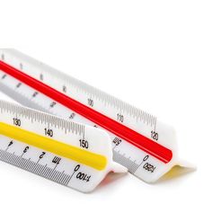 Description The scale rule is a handy tool that simplifies the conversion of scaled drawings without the need for manual calculations. It is commonly employed in architectural drawing to ensure accurate measurements and proportions. Additionally, a compact 15cm version of the scale rule is now on offer, making it easy to carry in a small pencil case! Features 6 different scales on the ruler. 2 lengths to choose from. 3 different colors indicate different scales. Specifications Small Scales: 1:20 Small Plastic Ruler, Architecture For Beginners, Triangular Scale, Small Pencil Case, Scale Ruler, Paper Folder, Brush Markers, Architectural Drawing, Pencil Eraser