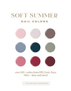 Best Nail Colors, Summer Skin Tone, Best Nail Polish Colors, Soft Summer Colors