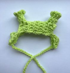 a crocheted animal hat made with yarn