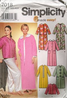 a woman's coat and dress sewing pattern from the 1970's, made easy