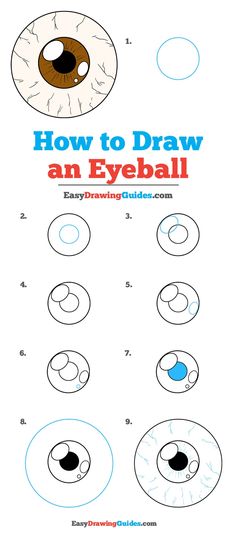 how to draw an eyeball for kids