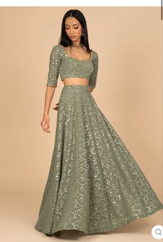 Simple Lehenga Classy, Simple Lehenga Designs, Faux Mirror, Indo Western Outfits For Women, Simple Frock Design, Lehnga Dress