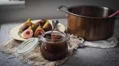 figs and other food items on a table