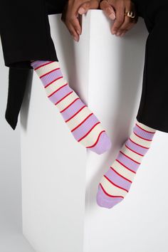 Get your stripes! 70's inspired color combos and the perfect stripe detail make the TRIPLE DOUBLE sock the perfect accessory to your favorite shoe. Double Socks, Vegan Shopping, Oxford Platform, October 31, Striped Socks, Icon Collection, Sock Shop, 70s Inspired, Sandals For Sale