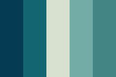 an image of blue and green color palettes for wallpaper or paint samples in shades of teal