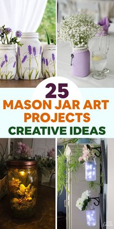 25 mason jar art projects for creative ideas