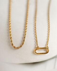 CA$30.00 · We learn the rope of life by untying its knots. Vena is a minimalistic gold rope chain necklace. Made of stainless steel, this chain offers a rich texture both light and solid! Modern Hippie, Gold Rope Chains, Luck Charms