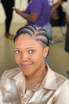 Short 4c Hairstyles, Big Cornrows Hairstyles, All Back Hairstyle, Natural Cornrow Hairstyles, Short 4c Hair, Weaving Hairstyles, Braids Inspiration, Cornrows Natural Hair, Ghana Weaving