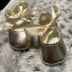 Gold Macy’s Ballerina Slippers Size 2 Baby Ballet, Baby Ballerina, Ballerina Slippers, Ballet Slippers, Gold Baby, Baby Walker, 1st Bday, 2 Colours, Kids Shoes