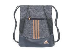 adidas Alliance II Drawstring Bag Get your gear to the gym or playing field in style with the Alliance II Drawstring Bag from adidas. With air mesh ventilation, a front-zippered pocket and a large compartment with drawstring closure , you and your belongings will stay fresh. NylonDrawstring cinch closure Classic adidas brandingTwo side mesh pocketsFront zippered pocket Classic Adidas, Rack Room, Rack Room Shoes, Stay Fresh, Grey Adidas, Drawstring Bag, Zipper Pocket, Mesh, Gym