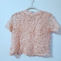 Zara Lace Top With Tags And New Cleaning My Closet Of Things Purchase Over The Years. Please Review All Photos And Asked Questions Before Buying. Thank You! Chic Pink Lace Top For Summer, Pink Crew Neck Blouse For Day Out, Chic Pink Lace Top For Party, Peach Party Tops For Spring, Peach Party Top For Spring, Pink Crew Neck Blouse For Party, Casual Pink Lace Tops, Pink Lace Top For Spring Party, Zara Pink Tops For Day Out