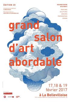 an advertisement for a salon with clouds in the sky and words that read grand salon d'art aborabable