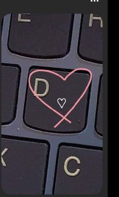 a keyboard with a heart drawn on it