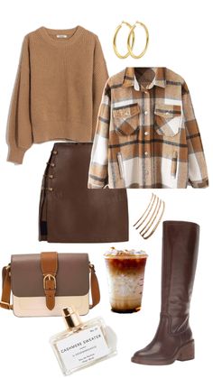 Fall women’s fashion leather skirt boots ootd outfit inspo cold clothes autumn ideas Long Brown Skirt Outfit Ideas, Brown Leather Skirt Outfit Winter, Brown Leather Skirt Outfit Fall, Leather Vest Outfits For Women, Leather Skirt Outfit Fall, Outfit With Leather Skirt, Leather Skirt Boots, Brown Leather Skirt Outfit, Leather Skirt Outfit Winter