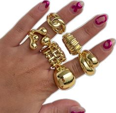 Trendy Gold Rings For Anniversary, Trendy Gold Plated Jewelry With Ring Detail, Gold Ring For Parties, Gold Plated Rings With Plating As Gift, Gold Party Ring, Gold-tone Gold-plated Jewelry With Ring Detail, Trendy Gold Plated Rings For Anniversary, Trendy Silver Gold-plated Rings, Trendy Gold-plated Gold Midi Rings