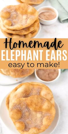 homemade elephant ears made with cinnamon and sugar are the perfect appetizer for any party