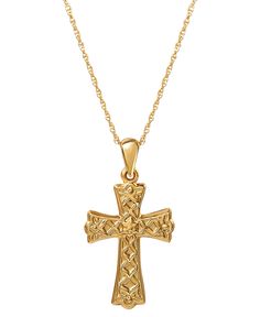 in stock Cross Jewelry, Gold Plated Sterling Silver, 18k Gold, Gold Plate, Plating, Pendant Necklace, Sterling Silver, Pendant, Silver