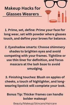 Makeup For Glasses Everyday, Eyeshadow For Glasses Wearers, Eye Makeup For Glasses Wearers Tips, How To Put Lenses In Eyes, Eyeliner For Glasses Wearers, Makeup For Glasses Wearers Tutorials, Makeup With Glasses Tutorial, Makeup Looks For Glasses Wearers, Eye Makeup Glasses