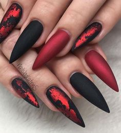 Matte Black Nails, Matte Nails Design, Nail Swag, Foil Nails, Nail Arts, Nail Shapes, Matte Nails, Best Acrylic Nails