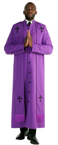 Tally Taylor Men Robe 4591-Purple - Church Suits For Less Church Robes, Ministry Apparel, Women Pastors, Mens Ministry, Men's Robes, Church Suits, Black Pipe, Wardrobe Update, Church Dresses