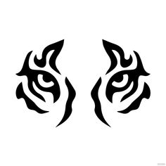 Free Tiger Eyes Vector Tiger Mask Drawing, Tiger Eye Illustration, Tiger Vector Design, Tiger Symbol Tattoo, Simple Tiger Tattoo Outline, Tiger Simple Tattoo, Tiger Silhouette Tattoo, Tiger Eyes Drawing, Tiger Simple Drawing