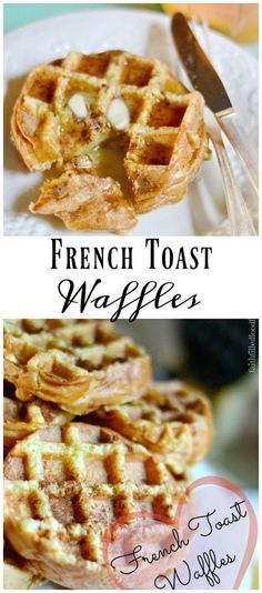 french toast waffles on a white plate