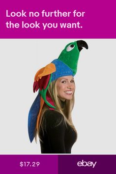 Rasta Imposta Hats & Headgear Clothing, Shoes & Accessories #ebay Macaw Costume, Bird Hat, Tropical Bird, Halloween Costume Accessories, Adult Halloween Costumes, Tropical Birds, Costume Hats, Hat Cap, Costume Accessories