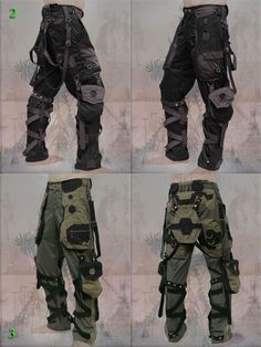 Forest Cyberpunk, Apocalyptic Fashion, Tactical Clothing, Tactical Pants, Armor Concept, Dieselpunk, Survival Gear