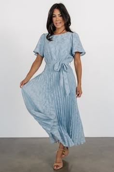 Mindy Pleated Dress | Light Blue Romantic Backyard Wedding, My Something Blue, Photoshoot Dresses, Romantic Backyard, Current Aesthetic, Dress Tea Length, Wedding August, Short Maxi Dress, Tulle Midi Dress