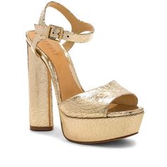 Revolve Schutz Jane Metallic Platform Heels This Look Even Cooler With Wear Since They Have A Gold Metallic Leaf Appearance. Metallic Platform Heels, Platform Heels, Shoes Women Heels, Gold Metal, Shoes Heels, Size 6, Women Shoes, Heels, Women Shopping