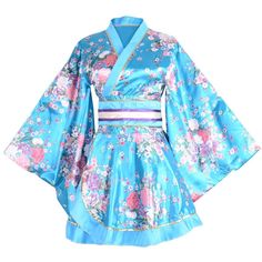 PRICES MAY VARY. Peacock Blossoms Design kimono dress Imported polyester100% Kimono Dress closure -★★-One Size: Fits up to 36" at chest and 29" at Waist -★-Feature: A beatiful lightweight satiny chiffon kimono-style dressing gown features cute cartoon sakura pattern and gorgerous red color which sets off your light skin. Using lightweight fabrics to ensure the gowns are as comfortable as possible. Over-sized drop sleeves and loose fit design can flatter every body type and make you look slim. Th Japanese Kimono Outfit, Traditional Yukata, Kimono Costume, Women Nightwear Dresses, Sakura Pattern, Kimono Bathrobe, Ceremonial Clothing, Short Kimono Robe, Kimono Outfit