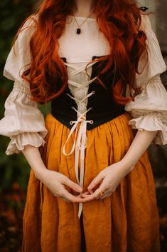 Orange Fantasy Outfit, Cottagecore Fantasy Outfit, Fantasycore Outfits, Autumn Costume, 60s Inspired Outfits, Ren Faire Outfits, A Clothes Horse, Fair Outfits, Cottagecore Outfits