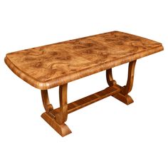 a wooden table that is made out of wood and has two legs on each side