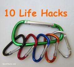 10 Life Hacks with Carabiners Life Hacks Videos, Wrench Organizer, Kids Cabinet, Dollar Store Diy Organization, Kid Hacks, Survival Techniques, Survival Tips