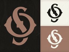 four different logos with the letter s on them