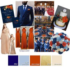 Color pallette, wedding, bridesmaids, cake, bouquet, navy blue Royal Blue Fall Wedding Colors, Groom Attire Navy Blue And Burnt Orange, Sienna And Navy Wedding, Burnt Orange Navy And Cream Wedding, Navy Blue And Burnt Orange Rustic Wedding, Blue Orange Champagne Wedding, Navy Blue Grey And Burnt Orange Wedding, Royal Blue And Rust Wedding, Terracota Navy Blue Wedding