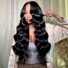 Hair Material 100% Human Hair Hair Texture Body Wave Hair Color #1 jet black Wig Style 5×5 13×4 13×6 360 Lace Front Wig Wig Length 16-30inch Density 150% 180% 250% Cap Size Standard Medium（Circumference 22.5"） Straps Adjustable Last for Over One Year Under Proper Care Return Policy 30 Days No Reason Return with Hair Not Be Used Hairstyle Suggestions, Black Hair Wig, Black Hair Wigs, Body Wave Lace Front Wigs, Jet Black Hair, Lace Front Wigs Human Hair, Frontal Hairstyles, Wigs Human Hair, Half Wigs