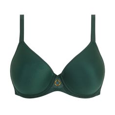 Spacer T-shirt bra CHANTELLE Graphic Support Chantal Thomass, Green Bras, Agent Provocateur, T Shirt Bra, Second Skin, Shells, Mesh, Bra, Wardrobe