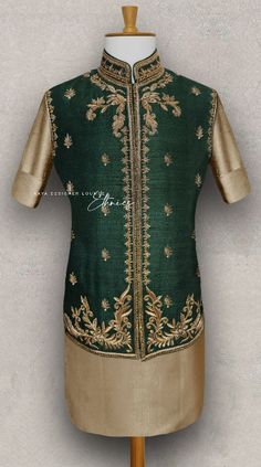 Coat Embroidery, Ethnic Jacket, Nehru Jackets, Wallpaper Decor, Sleeveless Jacket, Hand Work, Mens Suits, Mens Coats, Bespoke