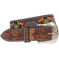 Western Fashion Mens Beaded Belt Tooled Belt, Nice Belts, Cowboy Belt, Western Belt Buckles, Beautiful Belts, Branded Belts, Beaded Belt, Western Belts, Brown Belt