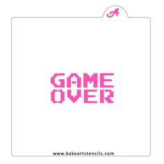 the game over sticker is shown in pink