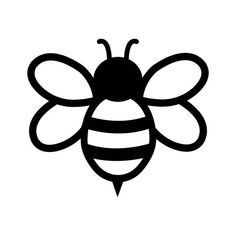 a black and white image of a bee