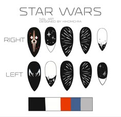 #starwars #ahsoka R2 D2 Nails, Star Wars Wedding Nails, Star Wars Nail Art Simple, Starwars Nail Designs, Star Wars Nails Acrylic, Subtle Star Wars Nails, Padme Nails