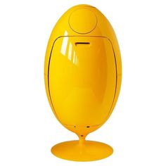 an egg shaped device is shown on a white background with no image to describe it