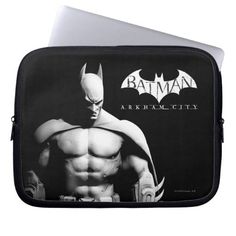 Arkham City | Batman Black and White Wide Pose Laptop Sleeve